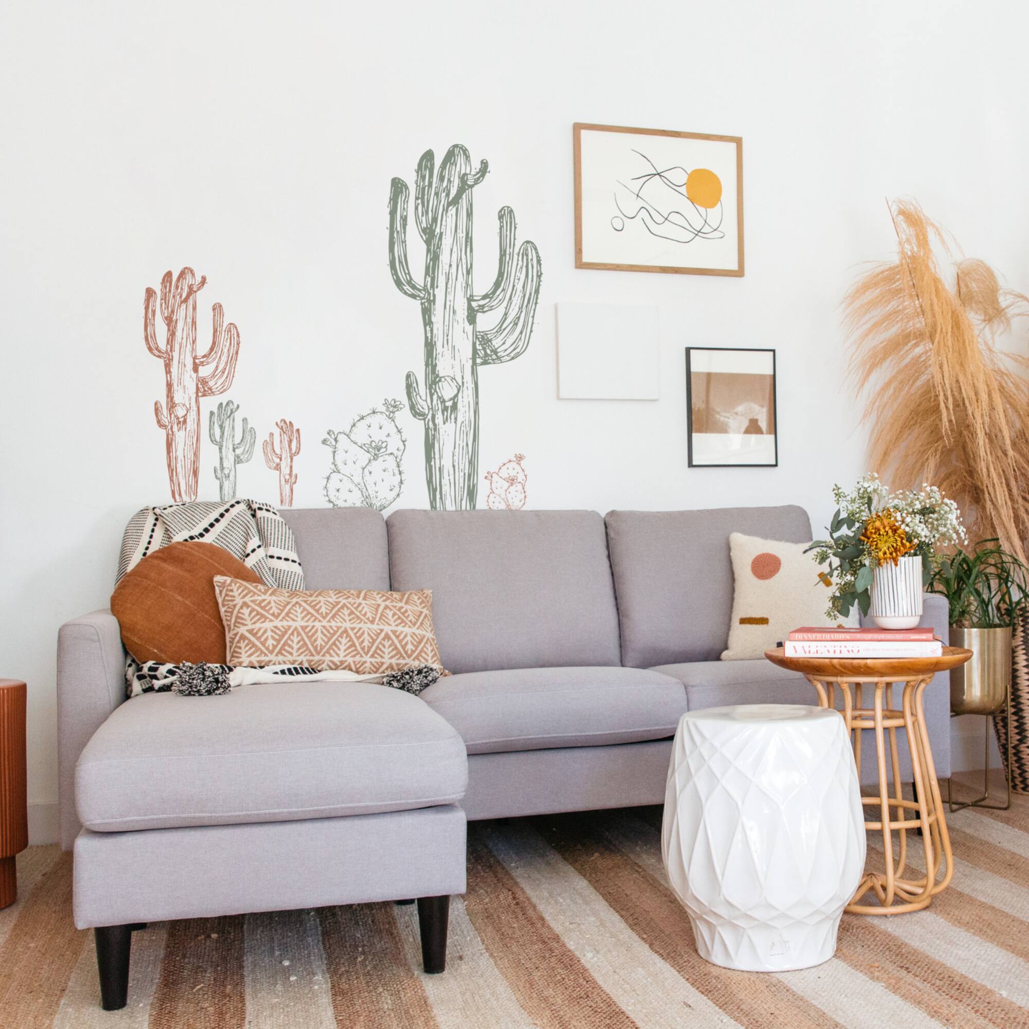 RoomMates Mr. Kate Hand-Drawn Cactus Peel & Stick Wall Decals